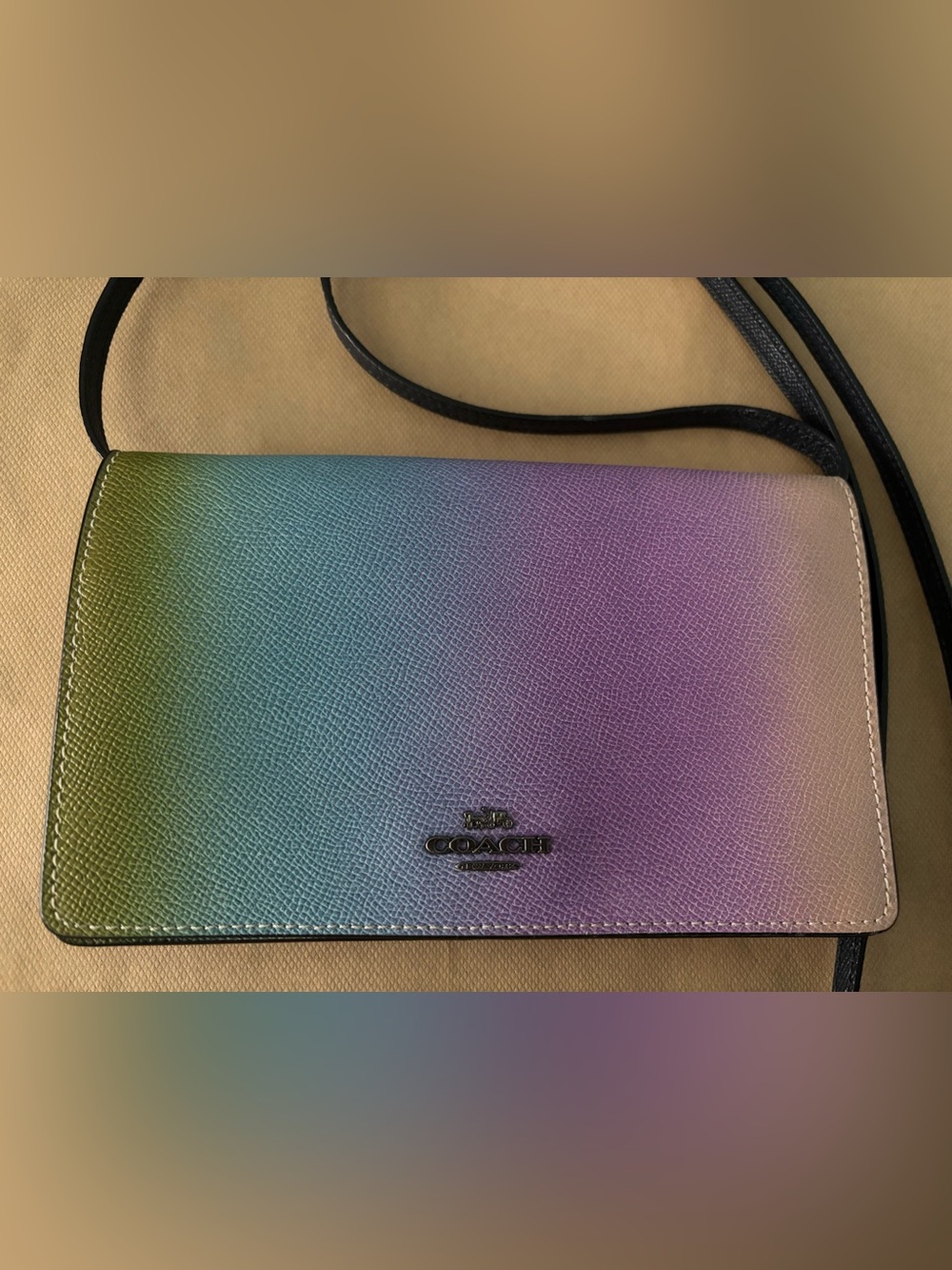 Coach Gradient Blue to Purple Leather Crossbody - Coach